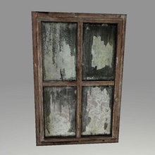 old windows apocalyptic architecture detail elements environments game highpoly home house lower model poly post props roodydoody window wood wooden 3d print model - Mito3D