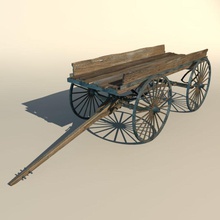 antiguo carrito de madera antigüedades compras vaquero caballo modelo mrgrotey edad tablón el remolque vehículo vintage vagón la rueda 3d print model - Mito3D