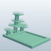 olympic diving platform v1 sports figures equipment printable lowpoly 3d print model - Mito3D