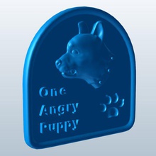 one angry puppy v1 decorations printable lowpoly 3d print model - Mito3D