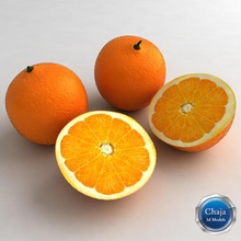 Orangen 3d 3ds - Getränk chaja Zitronensäure deco trinken Essen frisch Obst Gesundheit home Saft Küche max Modell orange realistisch sind Kühlschrank store die Vitamine vray gelb 3d print model - Mito3D