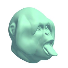 orangutanstickingouttongue v1 orangutan sticking tongue animals printable lowpoly 3d print model - Mito3D