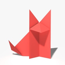 origami tilki hayvan sanat canavar köpek karakter çocuk Çin katlanır orman fox foxcub Av Köpekleri Japonya Japon jpwood78 kirigami memeli model kağıt oyuncak vixen kurt 3d print model - Mito3D