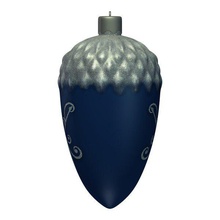 ornament v1 pine cone blue seasonal printable lowpoly 3d print model - Mito3D