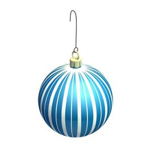 ornament v1 ball weiß Streifen saisonale bedruckbar ist lowpoly 3d print model - Mito3D