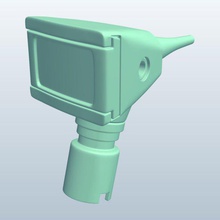 otoscopio iluminador v1 herramientas equipo imprimible lowpoly equipos 3d print model - Mito3D