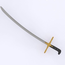 ottoman sword yatagan arab armor battle blade cutting dagger doubleaxe dwarf gun knife knight medieval melee military pegasusa012 war weapon 3d print model - Mito3D