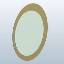 ovale mirrorpine v1 de forme miroir le pin mobilier imprimable lowpoly 3d print model - Mito3D