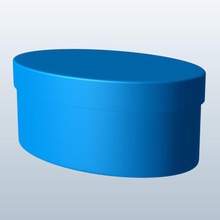 oval v1 box containers printable lowpoly 3d print model - Mito3D