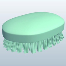 ovalpalmbrush v1 oval palm brush personal care printable lowpoly 3d print model - Mito3D