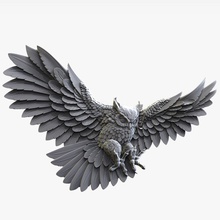 baykuş 3d hayvan kuş tüy uçuş sinek model modeler3dcom doğa 3d print model - Mito3D
