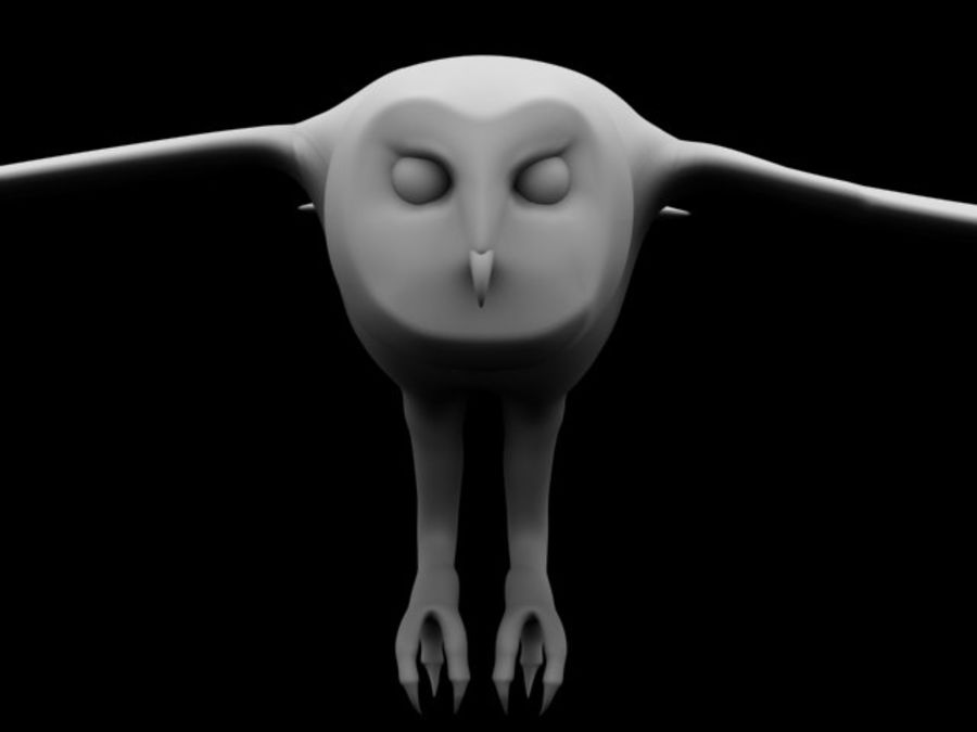 búho 3dszip 3d 3ds zip animal de aves la garra mosca hunter modelo owl preditor cubierto nieve estándar blanco ala 3D print model - Mito3D