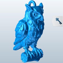 owl standing v1 animals printable lowpoly 3d print model - Mito3D
