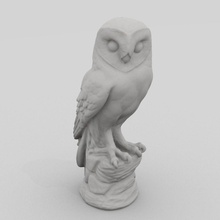 owl statue 3d scan accurate animal bird model nature realistic sculpture x theduke 3d print model - Mito3D