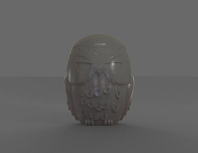 owl figure la sculpture pierre de nuit animal cuir oiseaux animaux 3d print model - Mito3D