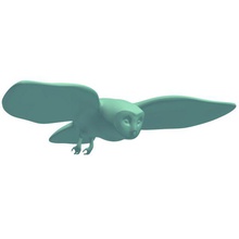 owlwings v202 flying owl animals 02 printable lowpoly 3d print model - Mito3D