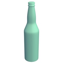 oz beer bottle v2 16oz containers printable lowpoly 3d print model - Mito3D
