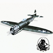 p-47 thunderbolt 2 47 air aircraft airplane american aviation combat crafts fighter force game heavy ii lowpoly military model p pacific plane ready republic usa veli3d war world ww2 3d print model - Mito3D