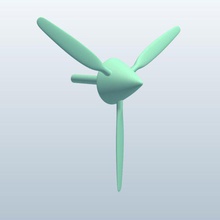 p38ejl lightning propeller v1 vehicle parts printable lowpoly 3d print model - Mito3D