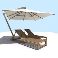 p3d havuzu mobilya mimarlık koltuk plaj tezgah sandalye chaise ülke mobilyalar bahçe etkileşimli şezlong akıl mentalray model açık ray sahne güneş yüzme tektonik şemsiye 3d print model - Mito3D