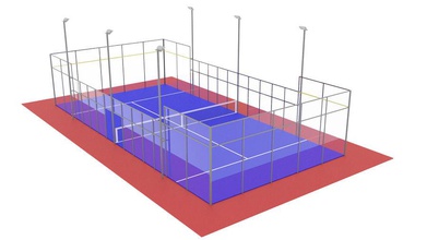 campo da paddle tennis 3ds architettura arenas bastardo3d corona corte di vetro max modello pagaia struttura il vray 3d print model - Mito3D