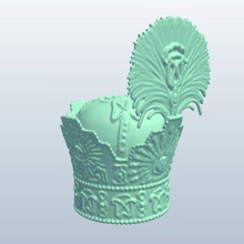 pahlavi crown v1 apparel printable lowpoly 3d print model - Mito3D