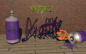 pulvérisateur de la peinture pulvérisation graffiti couleur accessoires jeu 3d print model - Mito3D