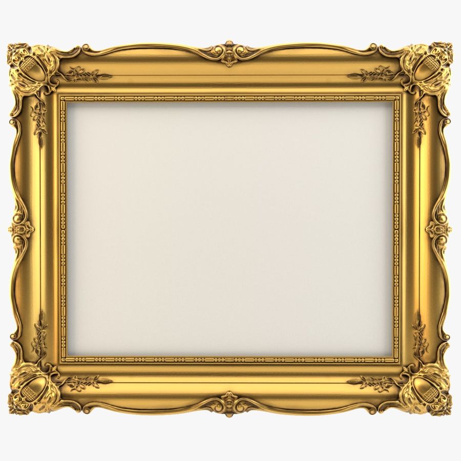 painting frame 2 antique art carved classic expensive furnishings furniture gallery gold luxury masterpiece model old painted photo picture warlockgraphics 3D print model - Mito3D