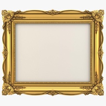 painting frame 2 antique art carved classic expensive furnishings furniture gallery gold luxury masterpiece model old painted photo picture warlockgraphics 3d print model - Mito3D
