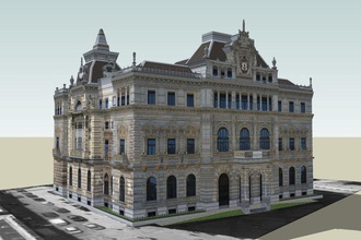 palazzo diputacion foral bizkaia architettura barocche bilbao edificio governo storico jihs modello neo struttura xix 3d print model - Mito3D
