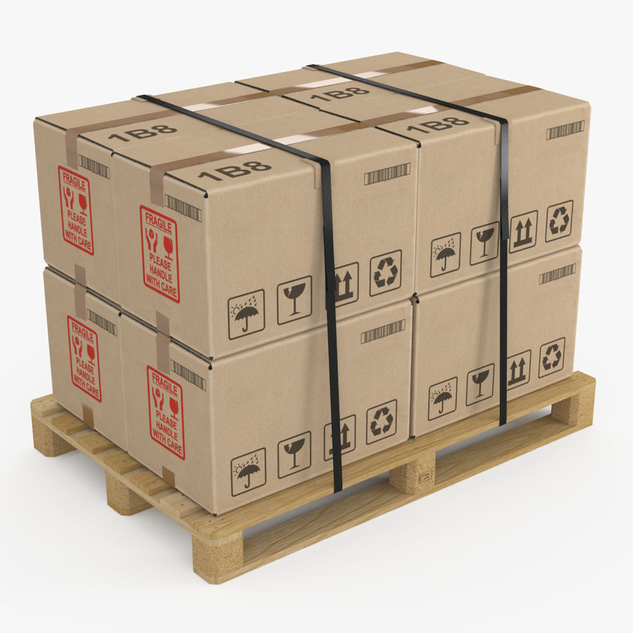 pallet scatola di cartone piccole dimensioni consiglio box cargo collezione contenitore cookie cassa la consegna fragile trasporto merci grafica logistica modello spedizione per piccola store magazzino mercanzie 3D print model - Mito3D