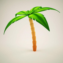 2 palmiye ağacı karikatür 3d Aborjinler plaj ödül çizgi film coco hindistan cevizi cokernut çim ada yaprak Madagaskar model palm cennet bitki rayman93 deniz güneş ağaç tropic tropikal gövde zurel 3d print model - Mito3D