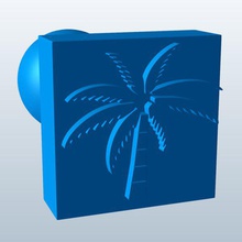 v1 palmiye ağacı palm ağaç damga kauçuk pulları yazdırılabilir lowpoly lastik 3d print model - Mito3D