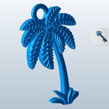 v1 palmiye ağacı palm ağaç pencere askı dekorasyon yazdırılabilir lowpoly 3d print model - Mito3D
