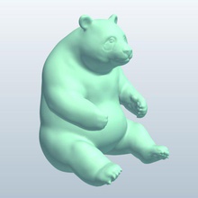panda v4 a los animales imprimible lowpoly 3d print model - Mito3D