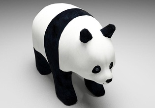 panda animal anonymous313 bear china cute japan model three wood 3d print model - Mito3D