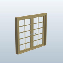 bölmesi kanat windowpine v1 20 kanatlı pencere çam mimarlık yazdırılabilir lowpoly 3d print model - Mito3D