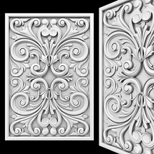 panel1 architektonische Architektur geschnitzt die klassische corbel Dekor Dekoration Elemente Kreuzblume flint83 Modell Schimmel moulding ornament ornamental panel Putz Wand 3d print model - Mito3D