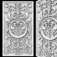 panel2 architectural architecture carved classic classical corbel decor decoration elements finial flint83 model mold moulding ornament ornamental panel patterned plaster wall 3d print model - Mito3D