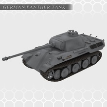 carro armato panther - panzer v armatura l'esercito tedesco la pistola koukol medio militare modello seth il serbatoio le tracce del veicolo guerra l'arma seconda mondiale 3d print model - Mito3D