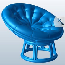 fauteuil papasan v1 président le mobilier imprimable lowpoly 3d print model - Mito3D