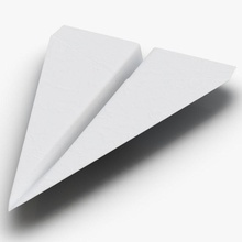 Papier Flugzeug 6 3d-molier Luft Handwerk zerknittert Ordner folding Spiel glider handmade Hobbys international Kind Modell origami papercraft papierflugzeug - Spielzeug weiß Flügel 3d print model - Mito3D