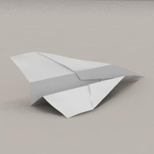 paperplane 3world aeroplane air airplane boy child fly folder folding model newspaper origami paper particle plane playing realistic sky symbol toy vehicle 3d print model - Mito3D