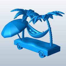 sfilata galleggiante isola v1 parata float novità stampabile lowpoly 3d print model - Mito3D
