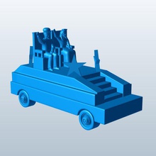 desfile floathomecoming rey y reina v2 el flotador de regreso a casa transporte imprimible lowpoly 3d print model - Mito3D