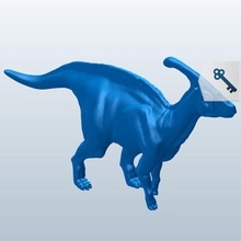 parasaurolophus v1 Dinosaurier bedruckbar ist lowpoly 3d print model - Mito3D