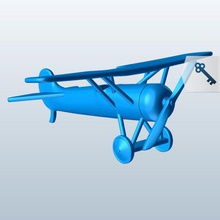 sombrilla monoplano de v1 la aeronave imprimible lowpoly 3d print model - Mito3D
