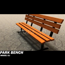 park bench 01 architecture chair detail distraction elements furnishings high metal model outside parking popa 3d public street urbain wooden 3d print model - Mito3D