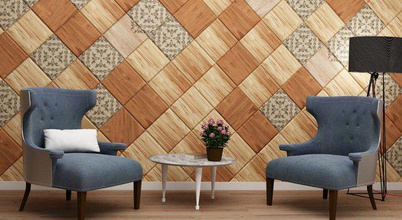patchwork wood wooden panels interior design architecture 3d print model - Mito3D