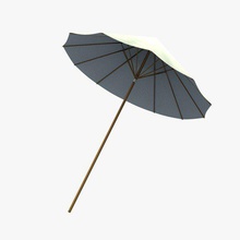patio umbrella open v1 outdoors printable lowpoly 3d print model - Mito3D